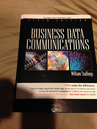 Beispielbild fr Business Data Communications (Instructors Review Copy) zum Verkauf von Better World Books: West