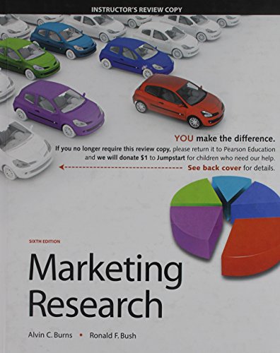 Imagen de archivo de Marketing Research, Instructor's Review Copy a la venta por ThriftBooks-Dallas