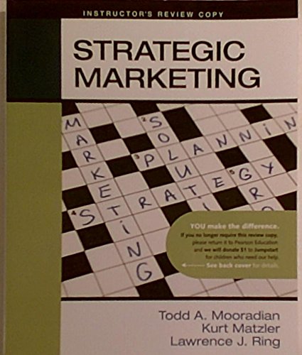 9780136072218: Instructor's Review Copy for Strategic Marketing