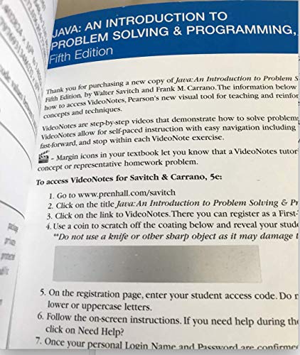 Java: An Introduction to Problem Solving & Programming (9780136072256) by Savitch, Walter; Carrano, Frank M.