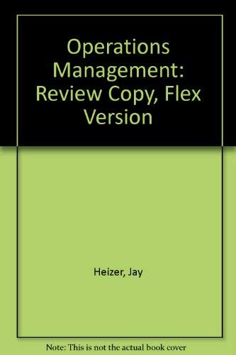 9780136072775: Exam Copy for Operations Management, Flex Version