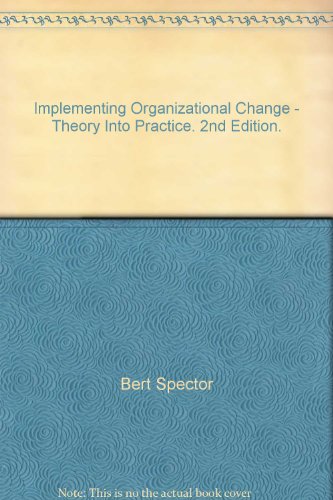 Beispielbild fr Implementing Organizational Change - Theory Into Practice. 2nd Edition. zum Verkauf von HPB-Red