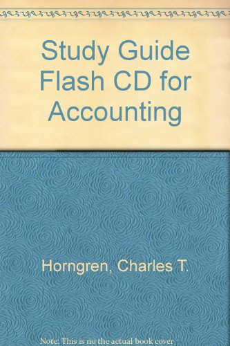 Beispielbild fr Study Guide Flash CD for Accounting zum Verkauf von SecondSale