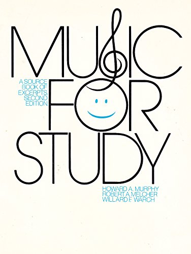 Beispielbild fr Music for Study - A Source Book Of Excerpts zum Verkauf von Wonder Book