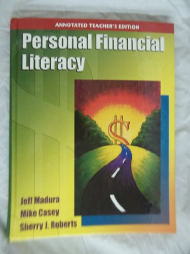 Stock image for Personal Financial Literacy, Annotated Teacher's Edition for sale by Allied Book Company Inc.