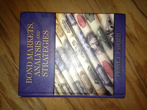 Imagen de archivo de Bond Markets, Analysis, and Strategies a la venta por Better World Books