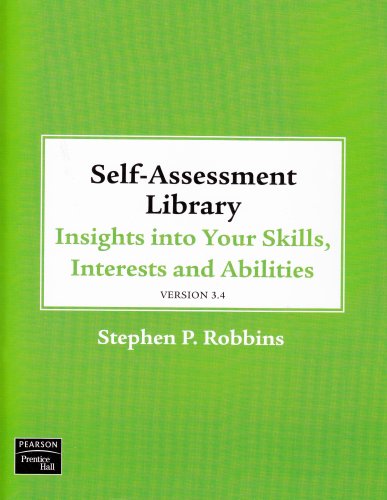 Imagen de archivo de Self Assessment Library 3.4: Insights Into Your Skills, Interests and Abilities [With CDROM and Access Code] a la venta por SecondSale