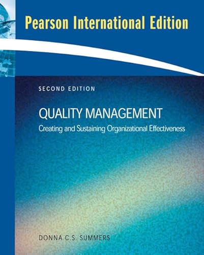 Imagen de archivo de Quality Management a la venta por The Book Nest Ltd