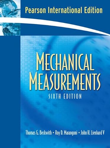 Beispielbild fr Mechanical Measurements Beckwith, Thomas G.; Marangoni, zum Verkauf von Iridium_Books