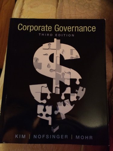 Beispielbild fr Corporate Governance zum Verkauf von Zoom Books Company