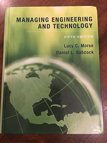 Imagen de archivo de Managing Engineering and Technology (5th Edition) a la venta por SecondSale