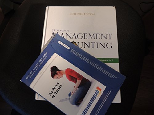 Beispielbild fr Introduction to Management Accounting : Ch's 1-17 zum Verkauf von Better World Books