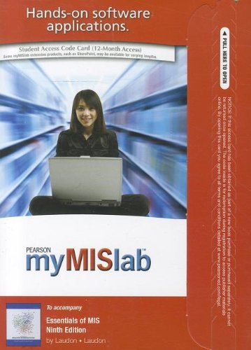 Essentials of MIS: Mymislab + Pearson Etext Student Access Code Card (9780136102878) by Laudon, Kenneth C.; Laudon, Jane P.