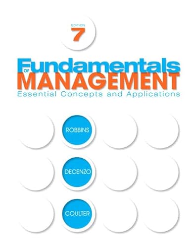 Imagen de archivo de Fundamentals of Management: Essential Concepts and Applications a la venta por SGS Trading Inc