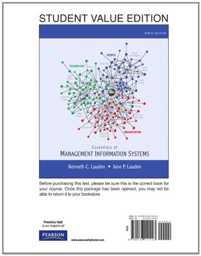 Imagen de archivo de Essentials of Management Information Systems a la venta por HPB-Red