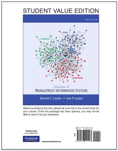 9780136111443: Essentials of Management Information Systems