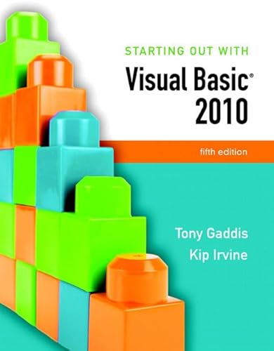 

Starting Out With Visual Basic 2010