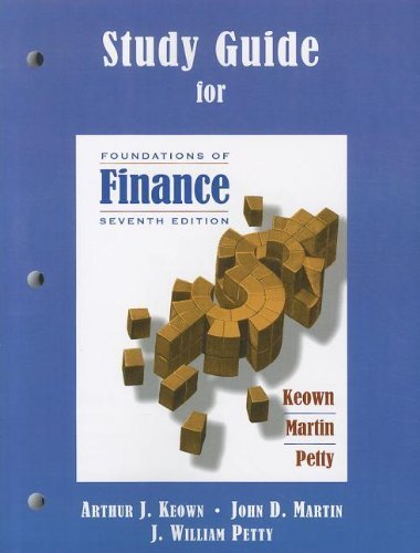 Imagen de archivo de Study Guide for Foundations of Finance a la venta por The Book Spot