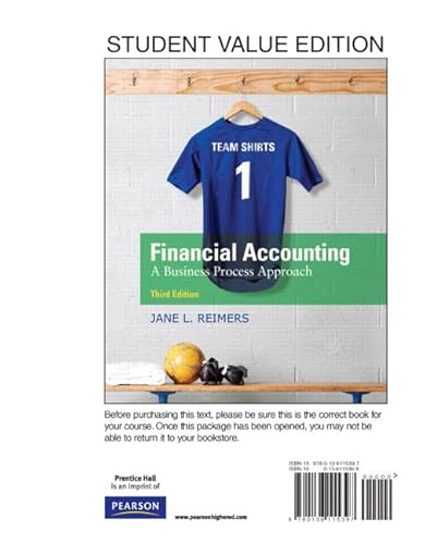 Financial Accounting: Business Process Approach, Student Value Edition (3rd Edition)