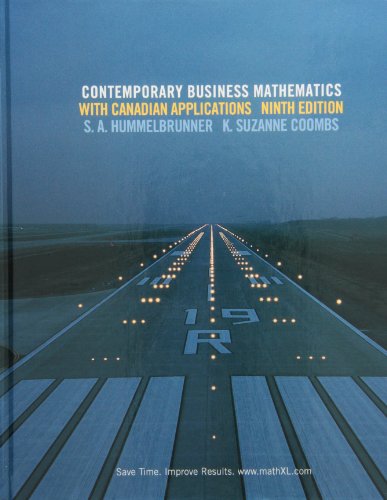 Stock image for Contemporary Business Mathematics with Canadian Applications for sale by ThriftBooks-Dallas