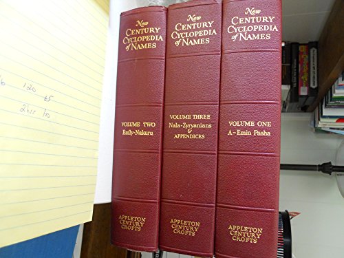 Beispielbild fr The New Century Cyclopedia of Names (complete in three volumes) zum Verkauf von Dunaway Books