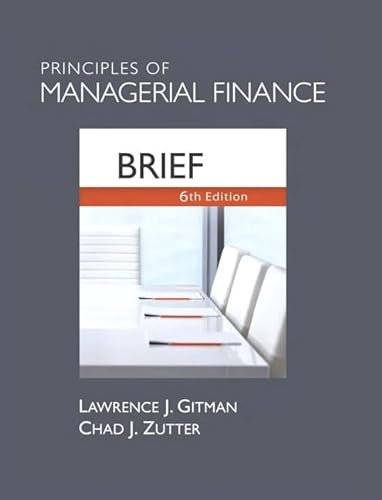 Imagen de archivo de Principles of Managerial Finance, Brief a la venta por ThriftBooks-Dallas
