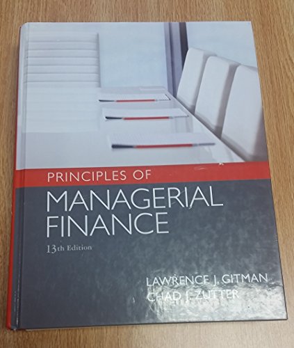 Beispielbild fr Principles of Managerial Finance zum Verkauf von ThriftBooks-Dallas