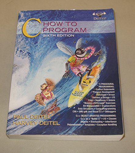 Stock image for C : How to Program for sale by Better World Books: West