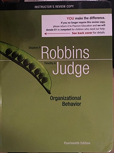 9780136124382: Organizational Behavior (Instructor's Edition) Edition: fourteenth