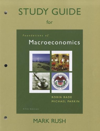 Imagen de archivo de Study Guide for Foundations of Macroeconomics a la venta por Thomas F. Pesce'