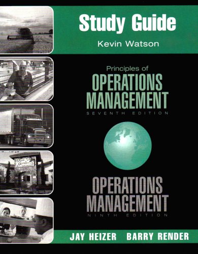 Imagen de archivo de Study Guide for Principles of Operations Management, 7th Edition / Operations Management, 9th Edition a la venta por Solr Books