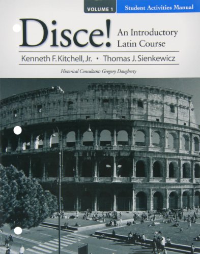 Imagen de archivo de Student Activities Manual for Disce! An Introductory Latin Course, Volume 1 a la venta por Books Unplugged