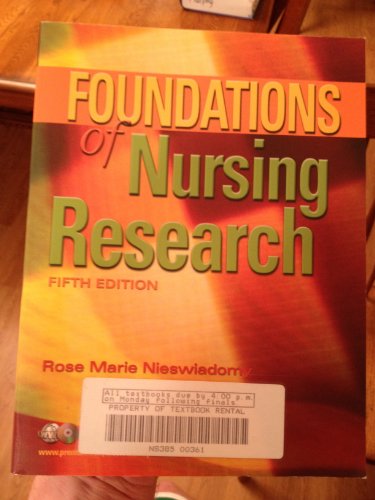 Beispielbild fr Foundations of Nursing Research (5th Edition) zum Verkauf von Wonder Book