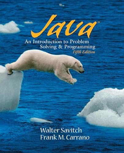 Beispielbild fr Java: An Introduction to Problem Solving & Programming zum Verkauf von HPB-Red