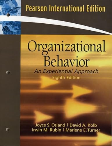 Beispielbild fr Organizational Behavior: An Experiential Approach: International Edition zum Verkauf von Ammareal