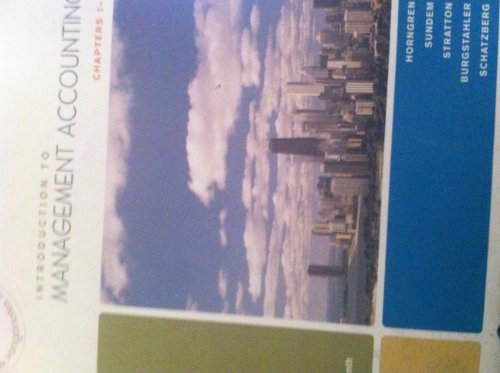 9780136141501: Introduction to Management Accounting, Chapters 1-14 (Charles T. Horngren Series in Accounting)