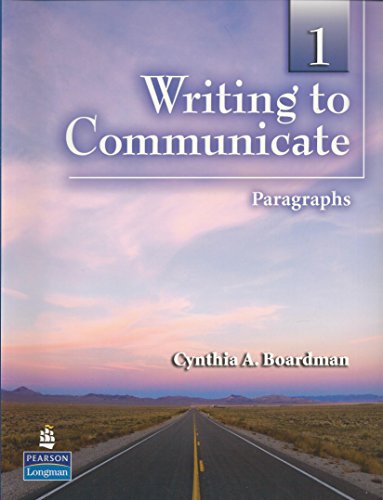 Beispielbild fr Writing to Communicate 1 Vol. 1 : Paragraphs zum Verkauf von Better World Books