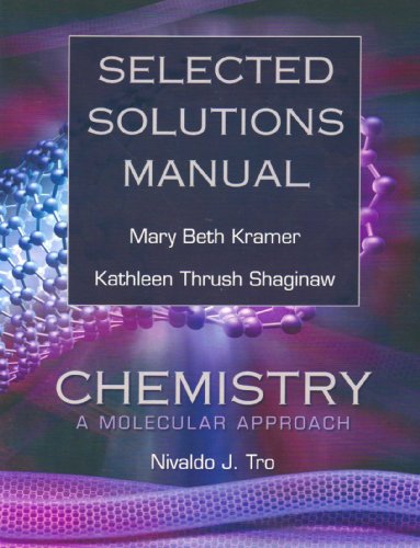 Imagen de archivo de Selected Solutions Manual for Chemistry: A Molecular Approach a la venta por SecondSale