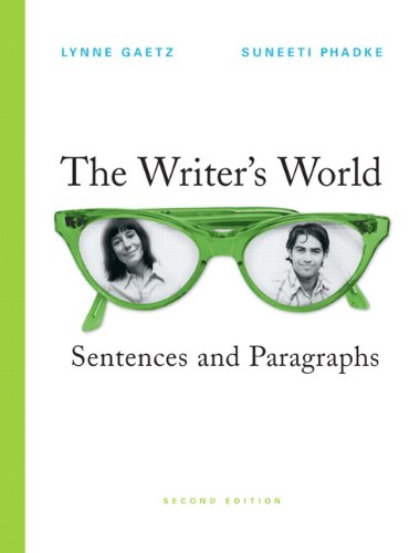 Stock image for The Writer's World: Sentences and Paragraphs for sale by ThriftBooks-Atlanta