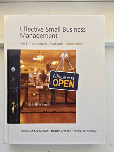 Beispielbild fr Effective Small Business Management: An Entrepreneurial Approach zum Verkauf von ThriftBooks-Atlanta