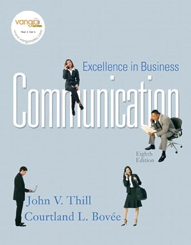 Beispielbild fr Excellence in Business Communication zum Verkauf von Better World Books