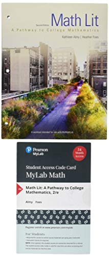 Stock image for Math Lit Plus MyMath Lab with Pearson eText -- 24 Month Access Card Package for sale by SecondSale