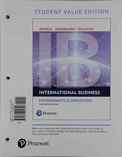 Imagen de archivo de International Business, Student Value Edition + 2019 MyLab Management with Pearson eText -- Access Card Package (16th Edition) a la venta por Textbooks_Source