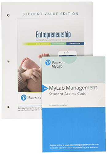 Stock image for Entrepreneurship + 2019 Mylab Entrepreneurship With Pearson Etext Access Card: Successfully Launching New Ventures; Student Value Edition for sale by Buchpark