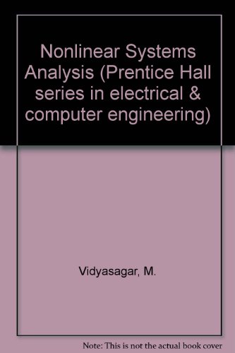 Stock image for Nonlinear Systems Analysis (Prentice Hall series in electrical & computer engineering) for sale by medimops