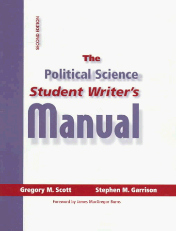 Imagen de archivo de The Political Science Student Writer's Manual a la venta por Better World Books