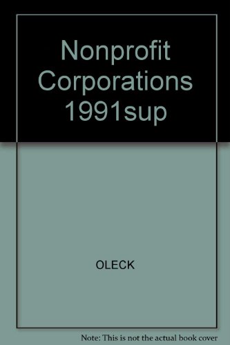 9780136269465: Nonprofit Corporations 1991sup
