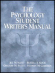 Stock image for The Psychology Student Writer's Manual for sale by Better World Books