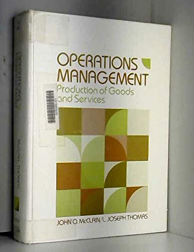 Imagen de archivo de Operations management: Production of goods and services a la venta por HPB-Red