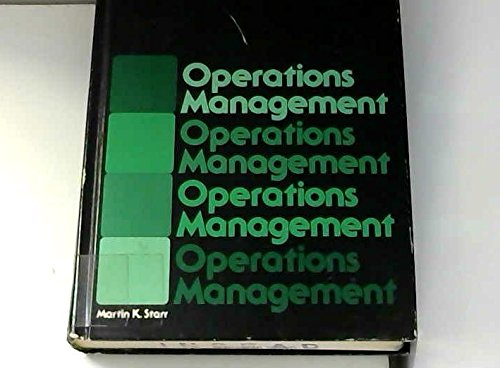 Imagen de archivo de Operations Management a la venta por Irish Booksellers
